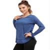 Abrooical Womens Long Sleeve Workout Tops Exercise Shirts Running Yoga Training T-Shirt Long Navy XX-Large view 3
