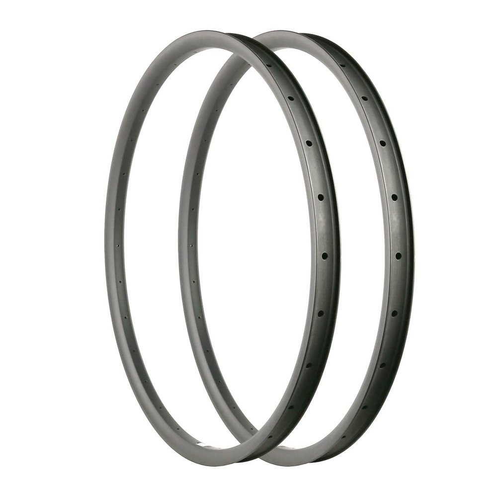 29er Carbon Rims Mountain Bike Rim Down Hill 38mm Width H00kless Bicycle Rims 32 Holes (2 Piece)
