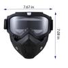 2 Pieces Motorcycle Goggles Detachable Face Mask,Paintball Mask Anti Fog, ATV Dirt Bike Paintball Goggle Anti-Scratch UV400 Eyewear for Men Women view 4