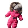 Outerwear Infant Snowsuit Jumpsuit Hooded Warm Girls Jacket Coat Romper Baby Girls Snow Toddler (V-RD, 18-24 Months) view 1