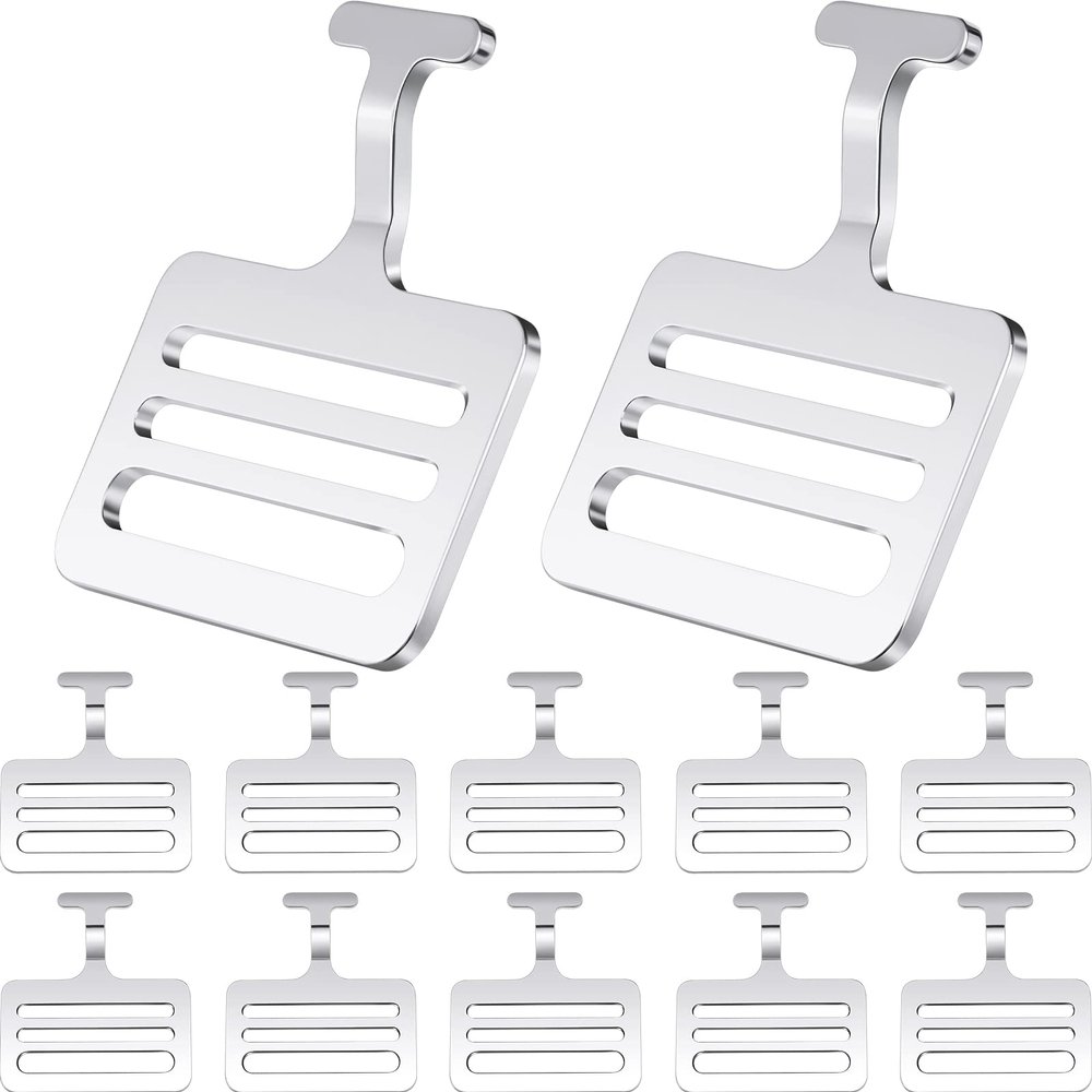 Dunzy 50 Pieces Shoulder Pad T Hook Football Pad T Hook (1.5 Inch,Silver)