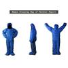 72" Large Wearable Human Sleeping Bag Zipped Foot Opening Design Free Size Ultralight Hoodie Quilted Warm Thermal Coat for Adults Winter or Outdoor 4 Season Camping view 2