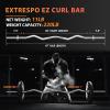 ExtreSpo 47" EZ Curl Bar Weight Lifting Bar, for Hip Thrusts/Squats/Lunges, 1-inch Weight Plates Curling Bar for Gym and Home, with 2 Star Collars (220lb Weight Capacity) view 3