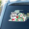 Merry Christmas Virginia Car Truck Decal Virginia USA States Christmas Decal for Car Vinyl Sticker Christmas Colorful Plaid Decals Bumper Stickers for Trucks Window Wall Laptop view 3