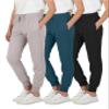 Real Essentials 3 Pack: Girls' Lounge Joggers Soft Athletic Performance Casual Sweatpants-Set 4, L (14) view 1