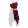 Linjinx Kids Girls Praise Lyrical Dance Dress Worship Liturgical Celebration Costume Church Robe Red 6 Years view 3