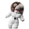 Outerwear Infant Snowsuit Jumpsuit Hooded Warm Girls Jacket Coat Romper Baby Girls Snow Toddler (V-WH, 12-18 Months) view 1
