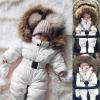 Outerwear Infant Snowsuit Jumpsuit Hooded Warm Girls Jacket Coat Romper Baby Girls Snow Toddler (V-WH, 12-18 Months) view 2