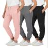 Real Essentials 3 Pack: Girls' Lounge Joggers Soft Athletic Performance Casual Sweatpants-Set 8, L (14) view 1