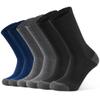 CLOSEMATE Mens Athletic Cushioned Crew Socks 6 Pairs Cotton Breathable for Work Training Sports(2Black2Grey2NavyBlue, Size M) view 1