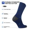 CLOSEMATE Mens Athletic Cushioned Crew Socks 6 Pairs Cotton Breathable for Work Training Sports(2Black2Grey2NavyBlue, Size M) view 3