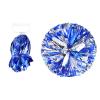 Aimto Pom Poms Cheerleading with a White Handle for Sports Party Dance Team Accessories Cheering Squad Spirit (2 Pack Blue Silver). view 2