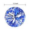 Aimto Pom Poms Cheerleading with a White Handle for Sports Party Dance Team Accessories Cheering Squad Spirit (2 Pack Blue Silver). view 3