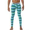 JOCKMAIL Long Johns Pants Men Thermal Underwear Cotton Printed Mens Thermal Underwear Sleeping Bottoms Leggings Pant (Blue, Large) view 1