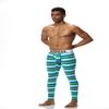 JOCKMAIL Long Johns Pants Men Thermal Underwear Cotton Printed Mens Thermal Underwear Sleeping Bottoms Leggings Pant (Blue, Large) view 3