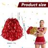 Chivao 24 Pcs Cheerleading Pom Poms, Metallic Foil Handle Cheer Squad Team Spirited Fun for Party, Sports Dance Cheer, 30 Grams Weight Each(Red, Gold) view 2