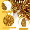 Chivao 24 Pcs Cheerleading Pom Poms, Metallic Foil Handle Cheer Squad Team Spirited Fun for Party, Sports Dance Cheer, 30 Grams Weight Each(Red, Gold) view 3