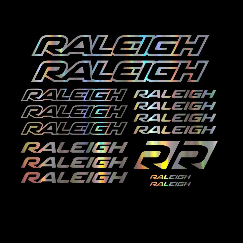 WYJPFN 16pcs Vinyl Sticker for Raleigh Sticker Decal Bike Bicycle (Silver)
