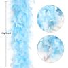 THARAHT Baby Blue Chandelle Turkey Feather Boa 2 Yards 60g for DIY Craft Home Dancing Wedding Party Halloween Costume Decoration Feather Boa view 3