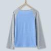 Little Girls Casual Long Sleeve Raglan Sleeve T Shirts Crewneck Tunic Tops Kids Teen Color (Light Blue, 12-13 Years) view 3