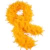 THARAHT Golden Yellow Chandelle Turkey Feather Boa 2 Yards 40g for DIY Craft Home Dancing Wedding Party Halloween Costume Decoration Feather Boa view 1