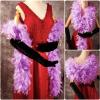 THARAHT Lavender Chandelle Turkey Feather Boa 2 Yards 40g for DIY Craft Home Dancing Wedding Party Halloween Costume Decoration Feather Boa view 4