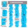 THARAHT Aqua Blue Chandelle Turkey Feather Boa 2 Yards 60g for DIY Craft Home Dancing Wedding Party Halloween Costume Decoration Feather Boa view 2