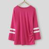 Kids Little Girls Tunic Tops Crewneck Ultra Soft Solid Color Long Sleeve Striped Comfortable Cat (Hot Pink, 10-11 Years) view 2