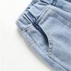 Children Toddler Kids Infant Baby Boys Girls Patchwork Striped Jeans Pants Trousers Little Boys (Light Blue, 2-3 Years) view 3