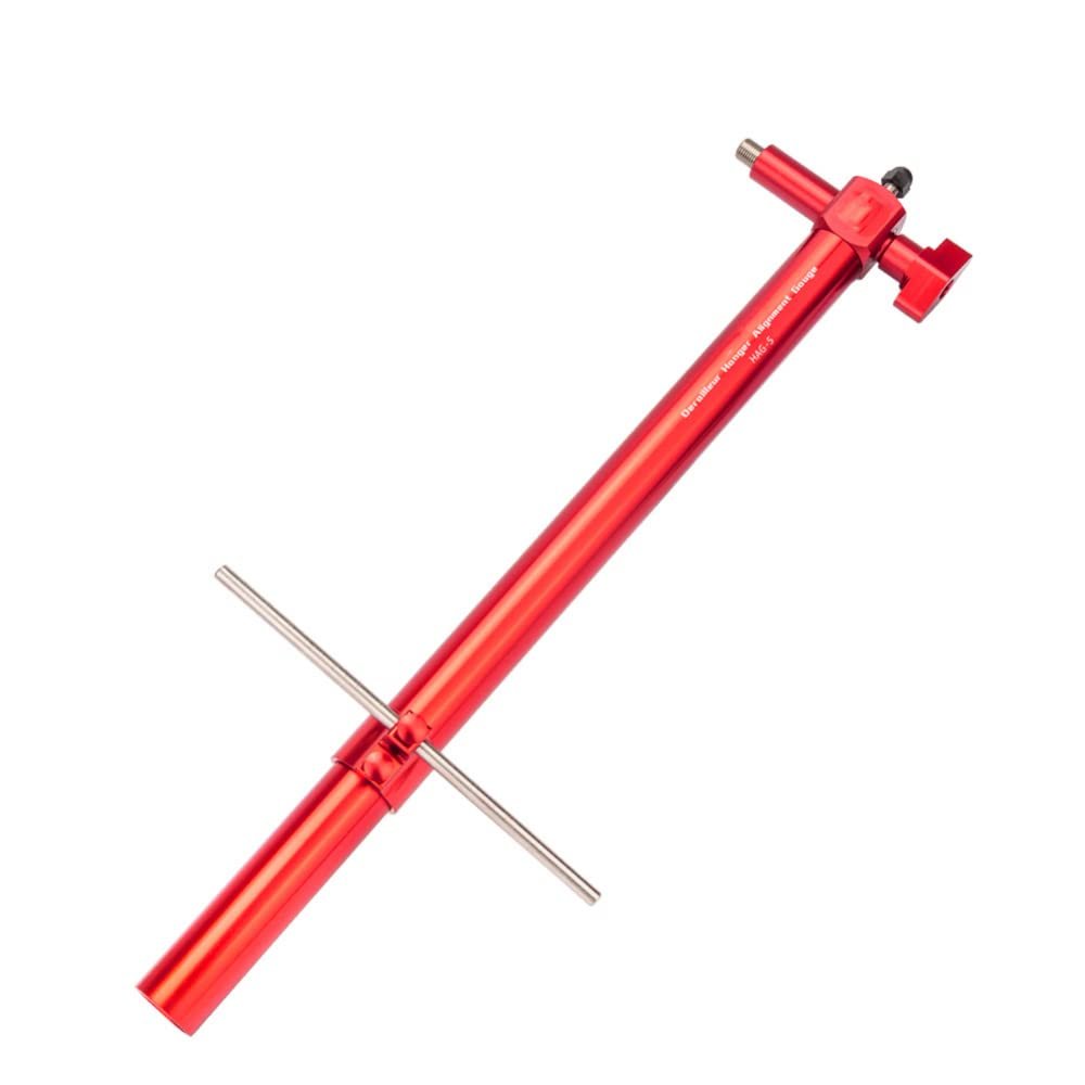 TEQIN Bike Alignment Tool, Bicycle Derailleur Hanger Alignment Gauge, Aluminum Alloy Ranging Tool Bike Repair Tool red