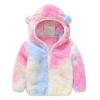 Toddler Girls Winter Windproof Tie Dye Hooded Coat Jacket Kids Warm Fleece Snow Jackets And Pants (Pink, 6-12 Months) view 1