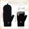 USB Heated Gloves 2 Pairs Winter Warm Heating Mitten Full and Half Hand Warmers Washable Knitting Typing Gloves (Vivid Style) view 3