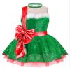 Moily Kids Girls Christmas Dance Sequins Figure Skating Dress Tutu Ballet Leotard Holiday Party Fancy Dress Green 16 Years view 1