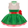 Moily Kids Girls Christmas Dance Sequins Figure Skating Dress Tutu Ballet Leotard Holiday Party Fancy Dress Green 16 Years view 2
