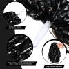 Chivao 24 Pcs Cheerleading Pom Poms, Metallic Foil Handle Cheer Squad Team Spirited Fun for Party, Sports Dance Cheer, 30 Grams Weight Each(Black) view 3