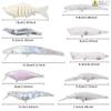Unpainted Fishing Lures Making Kit DIY Crankbaits Minnow Kit - 321/355pcs Blank Hard Bait Lure Set Include Pliers Treble Hook Split Rings Lure Eyes Stickers Making Supplies Make Your Own Fishing Lures view 2
