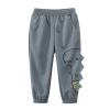 Toddler Kids Baby Boys Cotton Pull On Sweat Pants Dinosaur Elastic Basic Long Pants Joggers Clothes 5t (Blue, 3-4 Years) view 1