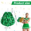 Chivao 24 Pcs Cheerleading Pom Poms, Metallic Foil Handle Cheer Squad Team Spirited Fun for Party, Sports Dance Cheer, 30 Grams Weight Each(Gold, Green) view 2