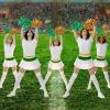 Chivao 24 Pcs Cheerleading Pom Poms, Metallic Foil Handle Cheer Squad Team Spirited Fun for Party, Sports Dance Cheer, 30 Grams Weight Each(Gold, Green) view 4