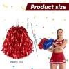 Chivao 24 Pcs Cheerleading Pom Poms, Metallic Foil Handle Cheer Squad Team Spirited Fun for Party, Sports Dance Cheer, 30 Grams Weight Each(Red, Blue) view 2