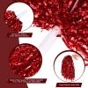 Chivao 24 Pcs Cheerleading Pom Poms, Metallic Foil Handle Cheer Squad Team Spirited Fun for Party, Sports Dance Cheer, 30 Grams Weight Each(Red, Blue) view 3