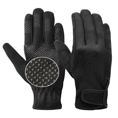 Kids Horse Riding Gloves Equestrian Anti Slip Children Horseback Bike Gardening Fishing Cycling Outdoor Activities Riding Gloves Girls Boys Youth Black Size M