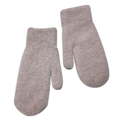 homeemoh Knit Mittens for Women Warm Winter Fleece Lined Mittens Women's Gloves for Cold Weather,Camel