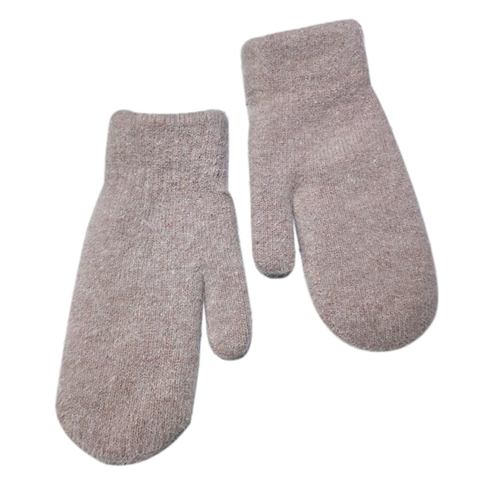 homeemoh Knit Mittens for Women Warm Winter Fleece Lined Mittens Women's Gloves for Cold Weather,Camel
