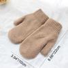 homeemoh Knit Mittens for Women Warm Winter Fleece Lined Mittens Women's Gloves for Cold Weather,Camel view 3