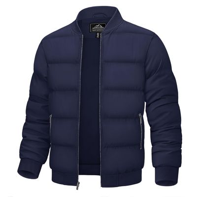 TACVASEN Down Jacket Men Winter Windbreaker Bomber Warm Puffer Casual Ski Windproof Spring Jacket