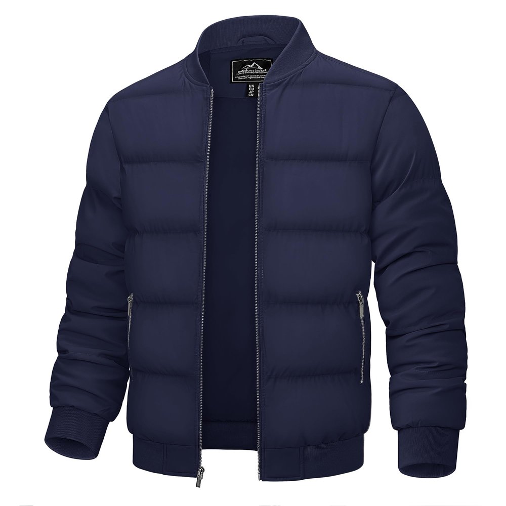 TACVASEN Down Jacket Men Winter Windbreaker Bomber Warm Puffer Casual Ski Windproof Spring Jacket