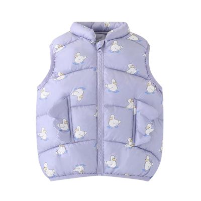 Kids Child Toddler Infant Baby Boys Girls Cute Cartoon Sleeveless Winter Linking Children's Padded Jacket (A, 5-6 Years)