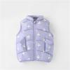 Kids Child Toddler Infant Baby Boys Girls Cute Cartoon Sleeveless Winter Linking Children's Padded Jacket (A, 5-6 Years) view 2