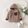 Infant Baby Boys Girls Long Sleeve Hooded Sweatshirt Tops Plaid Pant Sweatpants Little Boy Fall (Brown, 2-3 Years) view 4